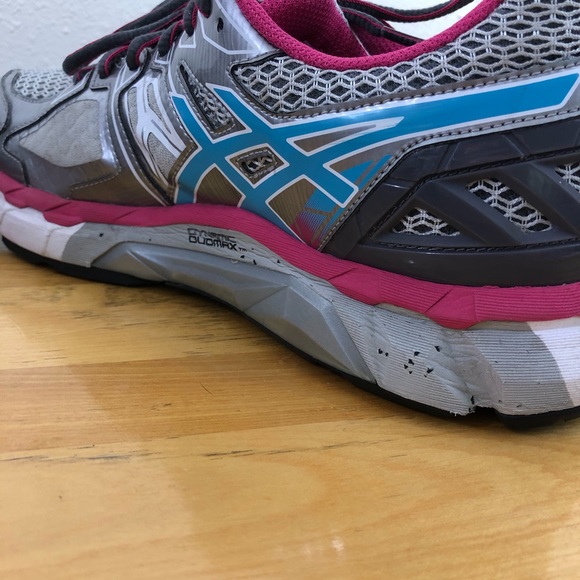 ASICS Gel Fortify Athletic Sneakers Gray Pink Blue Women’s Sz 9.5 - Picture 13 of 16
